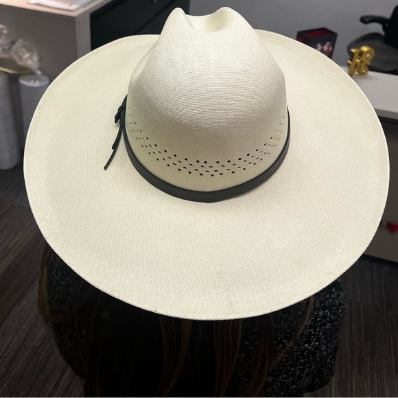 Rodeo Cowgirl or cowboy western stiff hat made in Mexico / preowned size medium - Picture 4 of 15